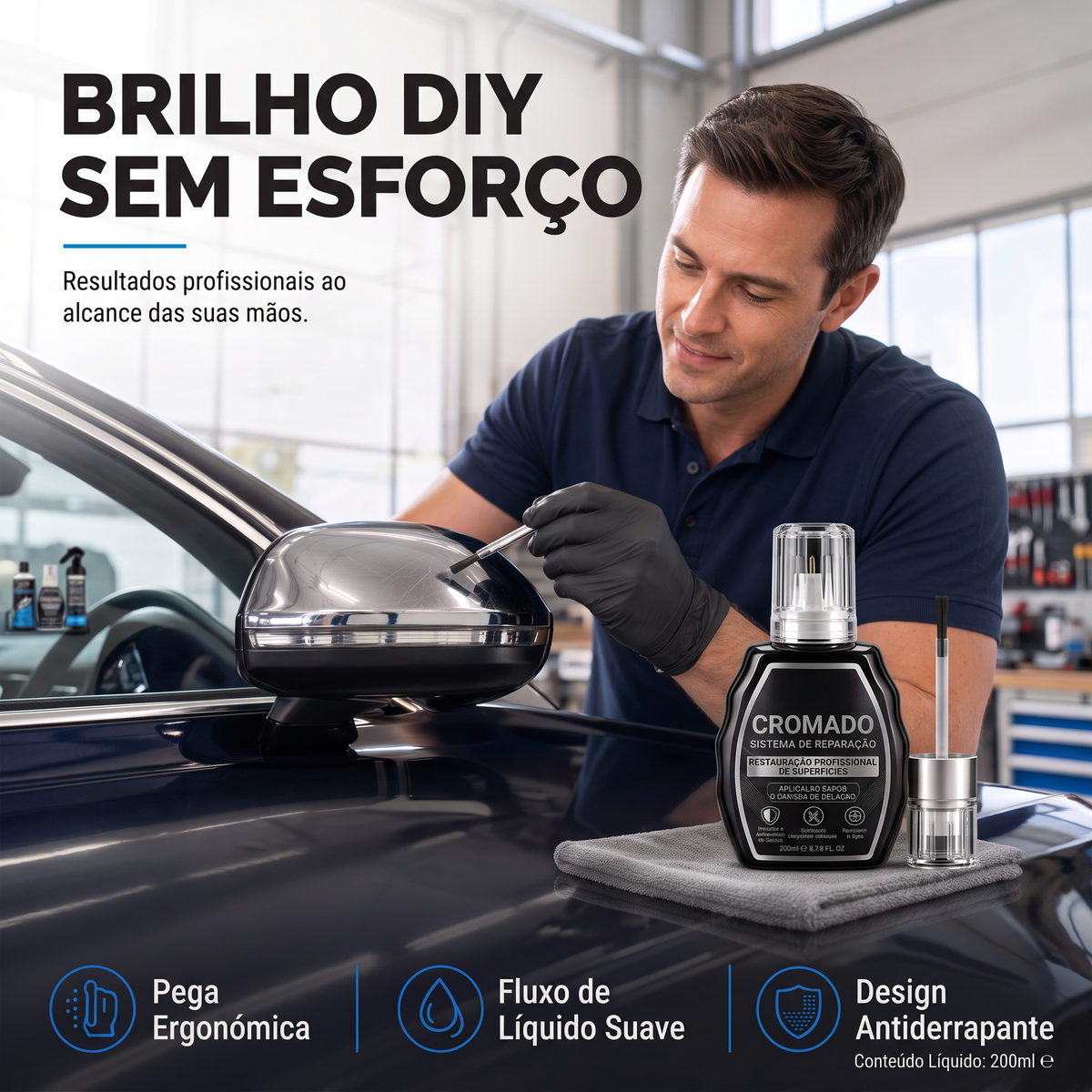 Caneta profissional para reparação de cromados