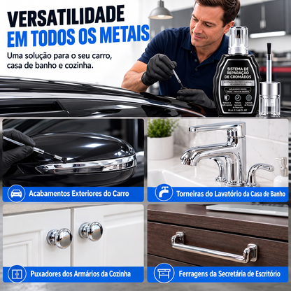 Caneta profissional para reparação de cromados