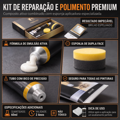 Polidor reparador de riscos para pintura automóvel – Devolva o brilho à carroçaria do seu carro