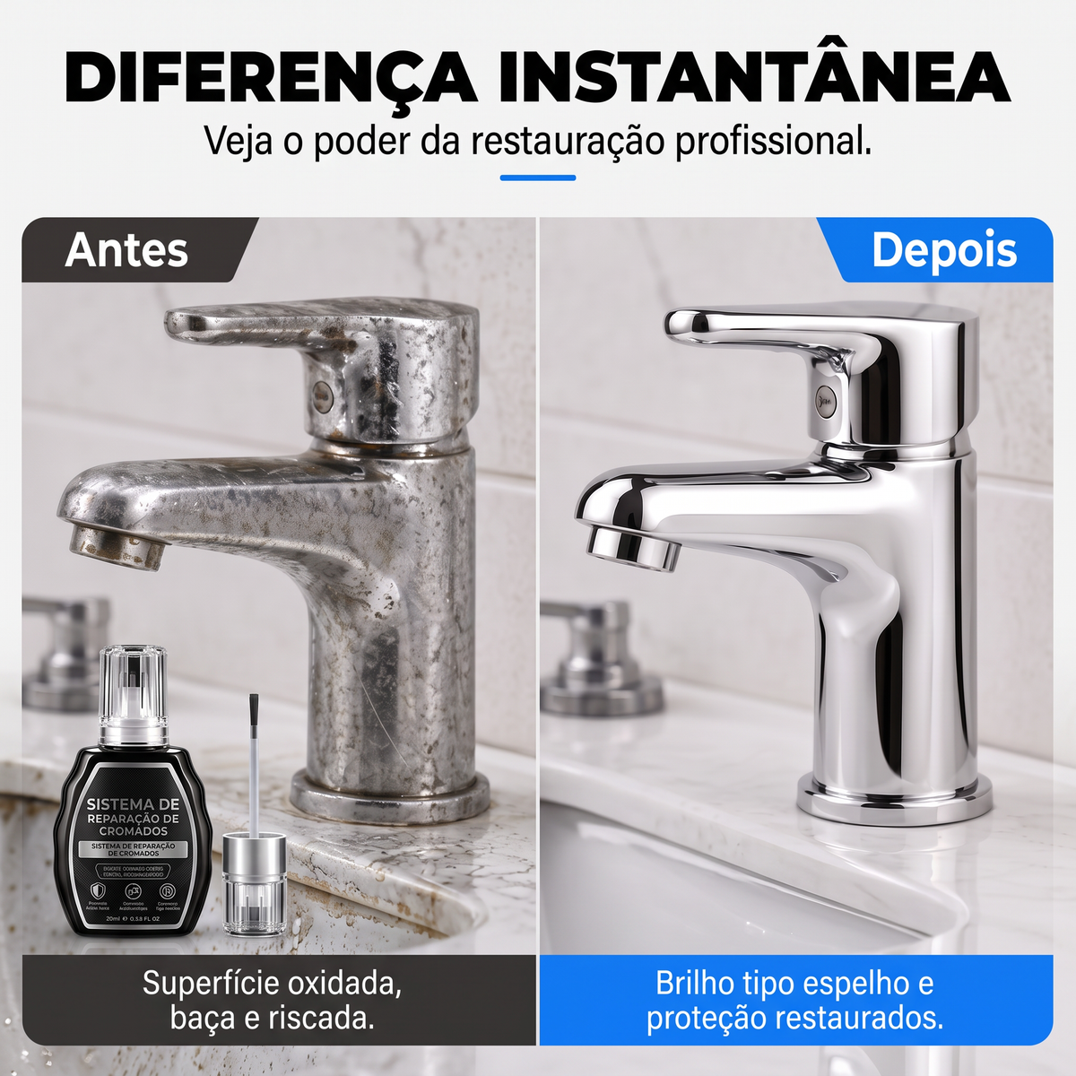 Caneta profissional para reparação de cromados
