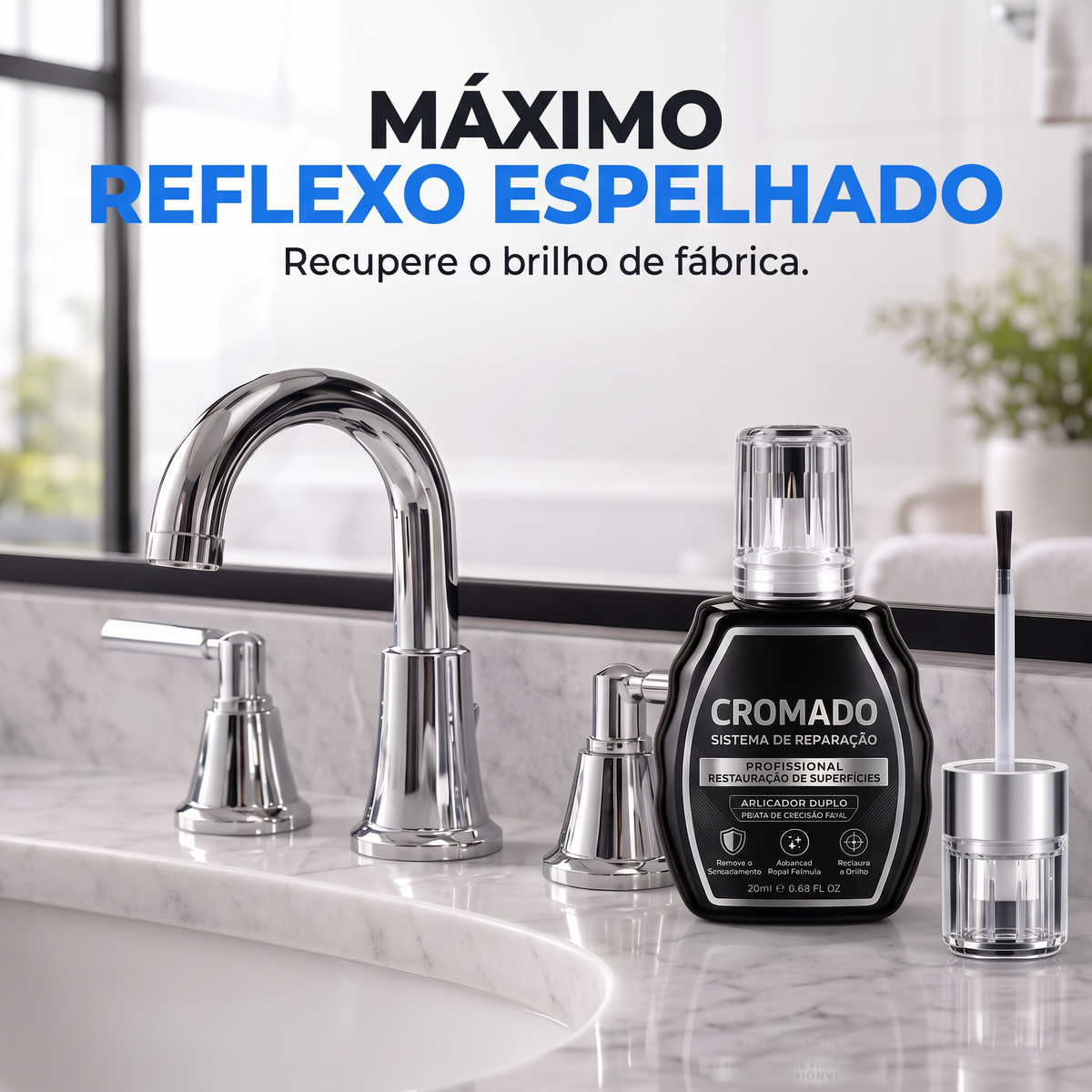 Caneta profissional para reparação de cromados